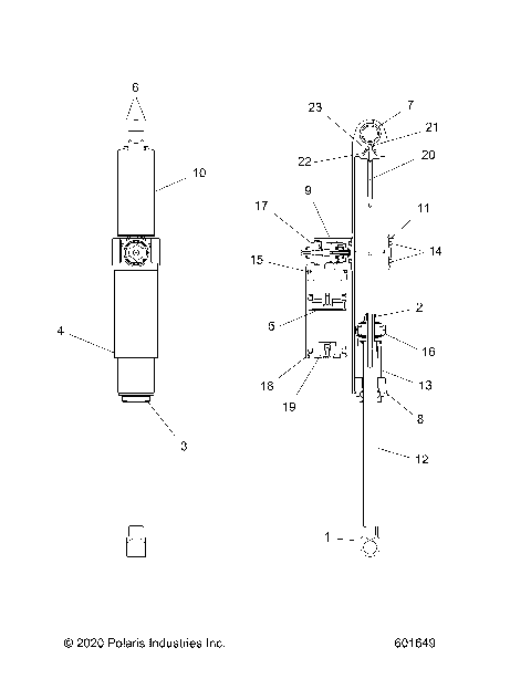SUSPENSION, SHOCK, REAR TRACK - S21TDV8RS/8RE ALL OPTIONS (601649)