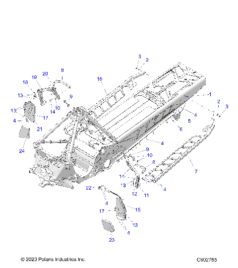 CHASSIS, FOOTRESTS, AND RUNNING BOARDS - S24TFM9BS/9BE (C602369)