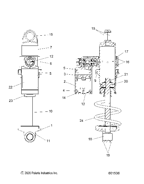 SUSPENSION, SHOCK, FRONT TRACK, VELOCITY - S23TLG8RS/8RE (601536)