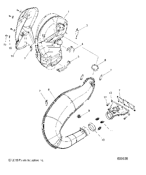 ENGINE, EXHAUST - S21EEF6PSL/PEL (600038)