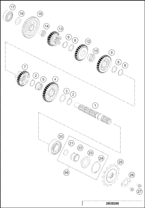 TRANSMISSION II - COUNTERSHAFT