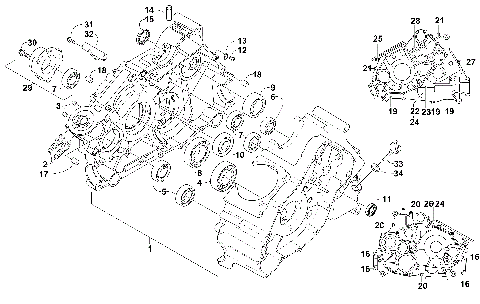 CRANKCASE ASSEMBLY (ENGINE SERIAL NO. 0700AD0010060 AND UP) [92102]
