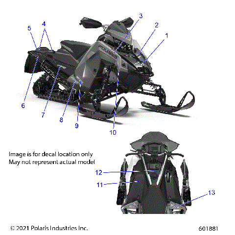 BODY, DECAL, BLACK SIDE PANEL W/MATTE TITANIUM ACCENT - S22TDP8RS/8RE (601652)