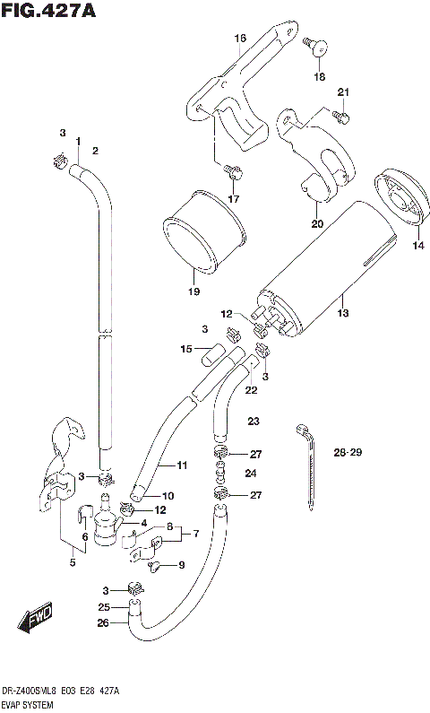 EVAP SYSTEM (DR-Z400SML8 E33)