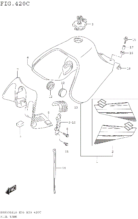 FUEL TANK (DR650SEL5 E33)