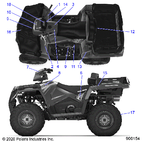 BODY, DECALS - A20SWE57F1/S57C1/C2/E1/E2 (900154)