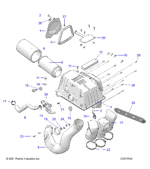 ENGINE, AIR INTAKE - A23SXM95AM (C0211540)