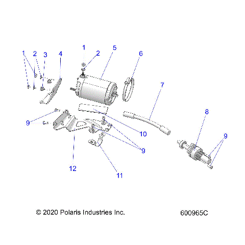 ENGINE, STARTER MOTOR - S21TCL8RS/8RE ALL OPTIONS (600965C)