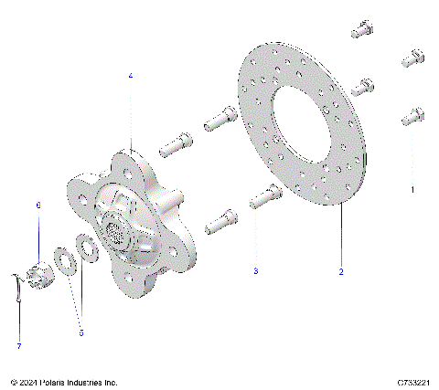 SUSPENSION, REAR HUB - R16RTED1F1 (C733221)