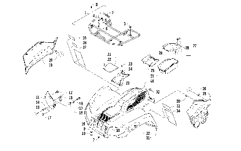 FRONT RACK, BODY PANEL, AND HEADLIGHT ASSEMBLIES [94188]