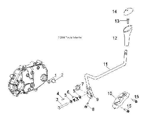 TRANSMISSION, SHIFT LEVER - A07FA09AA/AB (49ATVSHIFT07OTLW90)