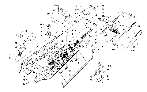 TUNNEL, REAR BUMPER, AND SNOWFLAP ASSEMBLY [105098]