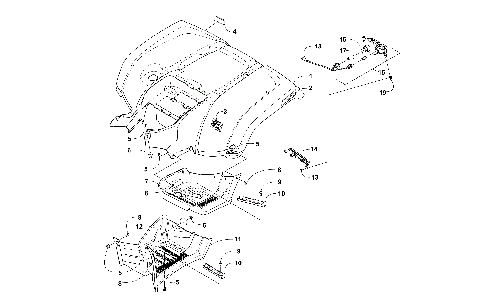 REAR BODY PANEL AND FOOTWELL ASSEMBLIES [301070]