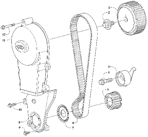 TIMING BELT AND COVER ASSEMBLY [302897]