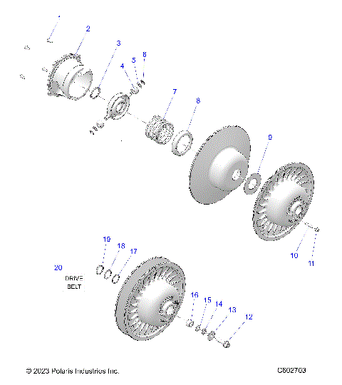 DRIVE TRAIN, CLUTCH, SECONDARY - S24TGG8RS (C602703)