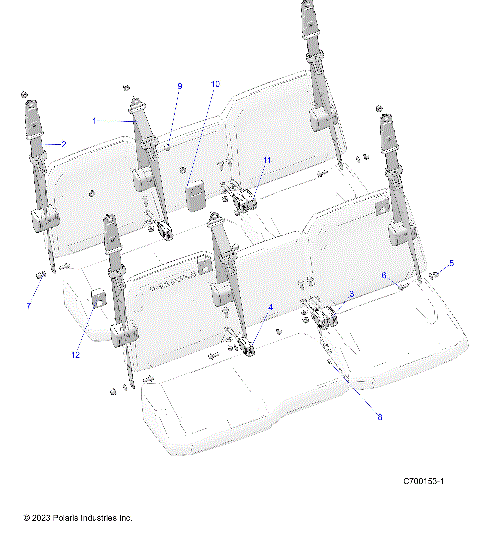 BODY, SEAT BELT MOUNTING - R25RSF99AY/AL (C700153-1)