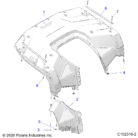 BODY, REAR CAB - A21SEK57AG/BG (C102310-2)