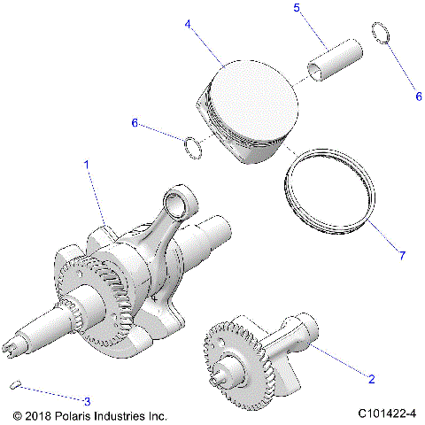 ENGINE, CRANKSHAFT, PISTON and BALANCE SHAFT - A25SKE57C1/CK/E1/EK (C101422-4)