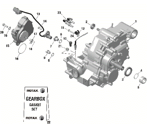 01- ROTAX - Gearbox Assy and Drive Shaft