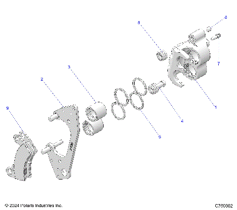 BRAKES, FRONT CALIPER - G25GXP99 (C760002)