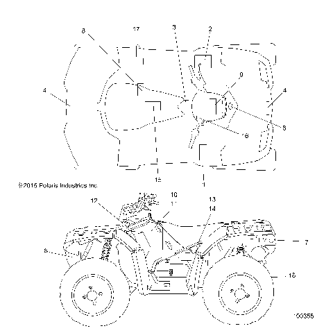 BODY, DECALS - A16SXE95NK/A95N2 (100355)