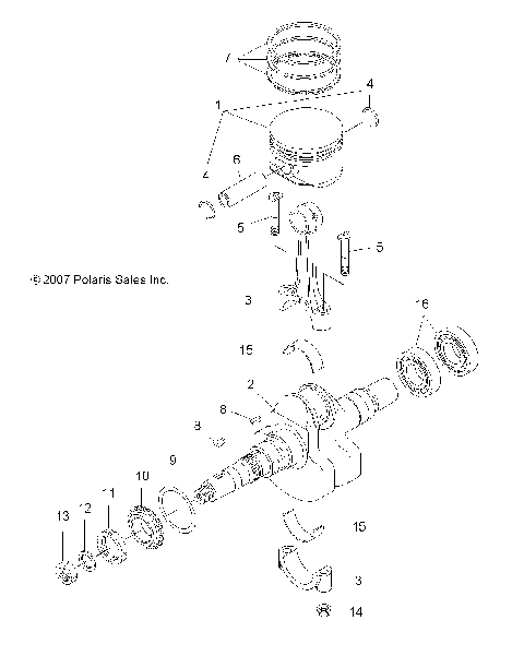 ENGINE, CRANKSHAFT and PISTON - A13NA32FA (49ATVCRANKSHAFT08TB)