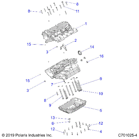 ENGINE, CRANKCASE - Z25A5E87A5 (C701025-4)