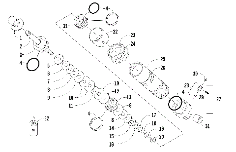 REAR SUSPENSION FRONT ARM SHOCK ABSORBER [102279]