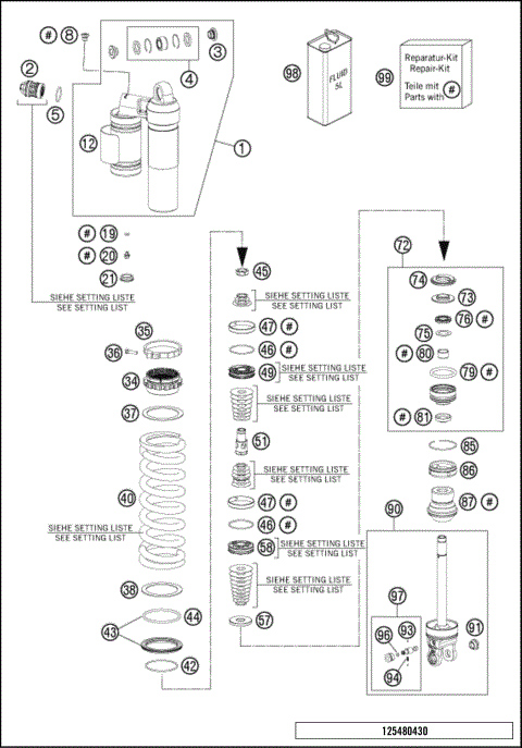 SHOCK ABSORBER DISASSEMBLED