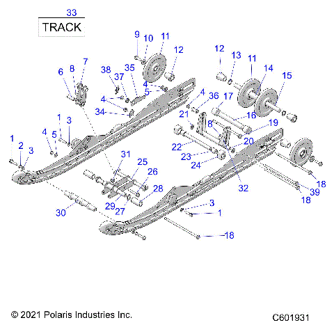 SUSPENSION, REAR AND TRACK - S22MDX6DSA/6DEA (C601931)