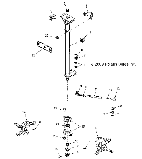 STEERING, STEERING POST and TIE RODS - A10PB20AB/AD (49ATVSTEERING10PHX)