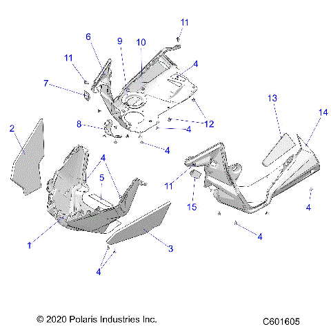 BODY, NOSEPAN ASM./FENDERS - S21TDV8RS/8RE ALL OPTIONS (C601605)