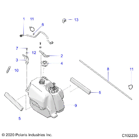 FUEL SYSTEM, FUEL TANK ASM. - A23SDA57A5/E57A4 (C102235)