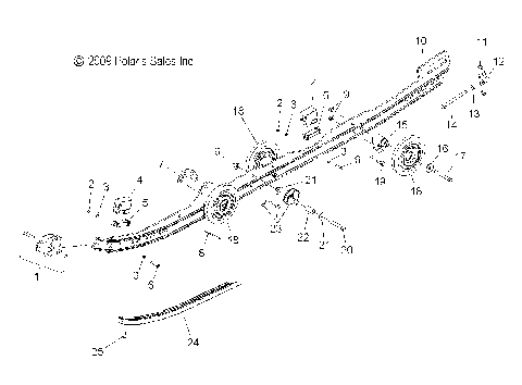 SUSPENSION, RAILS - S10PU7ESL/EEL (49SNOWSUSPRAIL10WIDE)