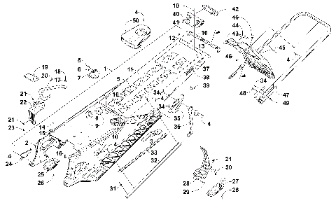 TUNNEL, REAR BUMPER, AND SNOWFLAP ASSEMBLY [102082]
