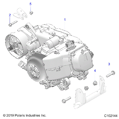 ENGINE, ENGINE AND TRANSMSSION MOUNTING - A23HBBO7B3/B7 (C102144)