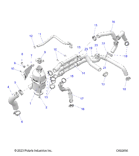 ENGINE, COOLANT BOTTLE AND HOSES - S24TKP9FS (C602695)