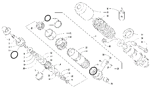 REAR SUSPENSION FRONT ARM SHOCK ABSORBER [105212]