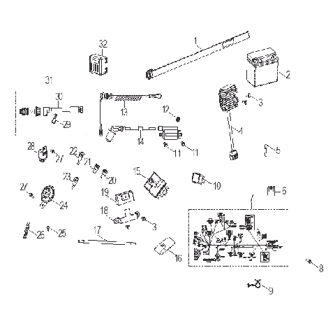 ELECTRICAL, SWITCHES, HARNESS and INDICATORS - A20YAK11B7/B6 (A00087 OUTLAW)