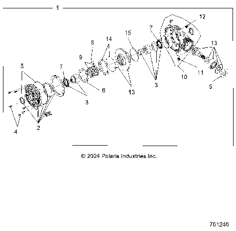 DRIVE TRAIN, FRONT GEARCASE - Z25ASE99P5 (701246)