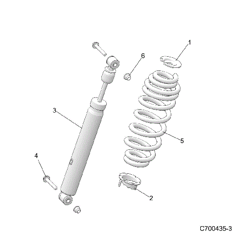 SUSPENSION, REAR SHOCK - D21BBPD4B4 (C700435-3)