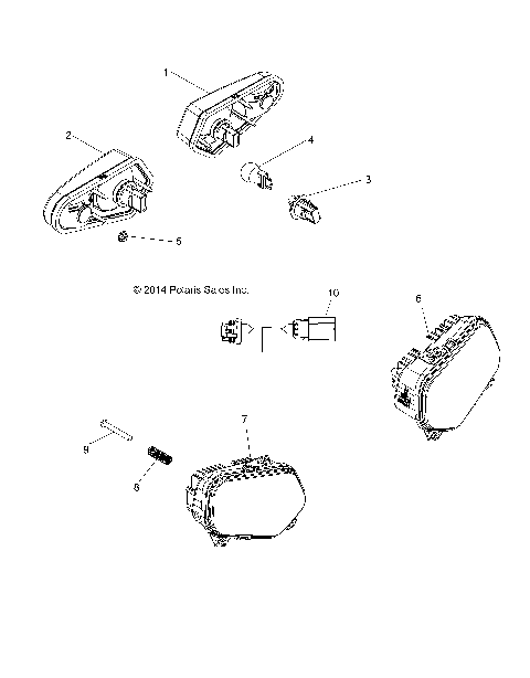 ELECTRICAL, HEADLIGHTS, TAILLIGHTS and BULBS - Z14VE7EAJ (49RGRTAILLAMPS11RZR875)