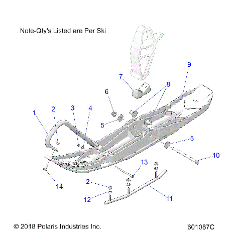 STEERING, SKI ASM. - S21EEC8RS ALL OPTIONS (601087C)