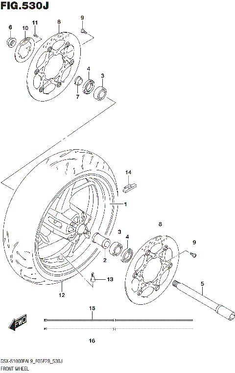 FRONT WHEEL (GSX-S1000FZAL9 E33)