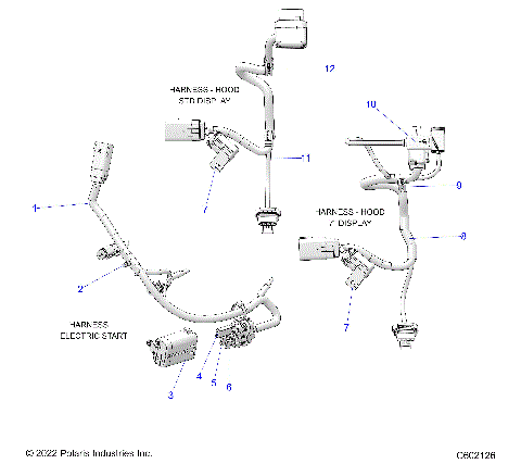 ELECTRICAL, WIRE HARNESS, HOOD, ELEC. START - S24TKL8RS (C602126)