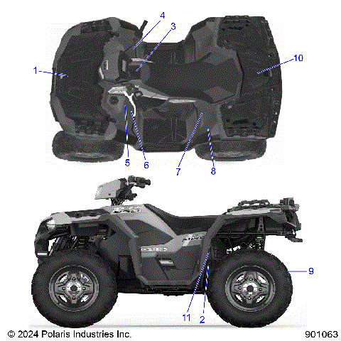 BODY, DECALS, STANDARD - A26SXA85A1 (901063)