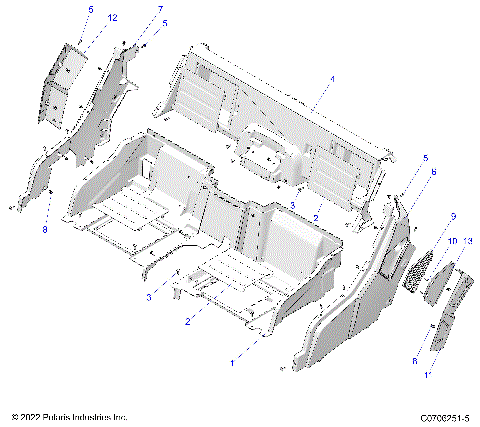 BODY, REAR CLOSEOFF AND FENDERS - G25GAE99 (C0706251-5)