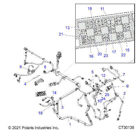 ELECTRICAL, WIRE HARNESS - R25MAU57Z5/B5/Z6/B6 (C730138)