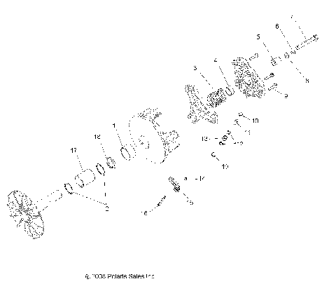 DRIVE TRAIN, PRIMARY CLUTCH - R14TH76AA/AC/EAS/AAC/ACC/EASC (49RGRCLUTCHDRV09CREW)