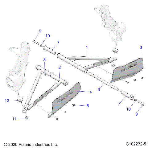 SUSPENSION, A-ARM and STRUT MOUNTING - A23SDA57A5/E57A4 (C102232-5)
